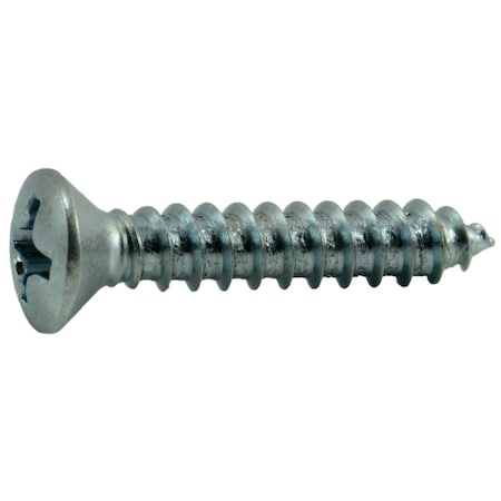 Sheet Metal Screw, #6 X 3/4 In, Zinc Plated Steel Oval Head Phillips Drive, 72 PK